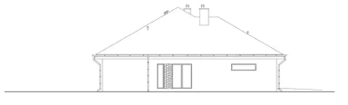 Elewacja lewa domu jednorodzinnego DOSTĘPNY D45 wariant IV