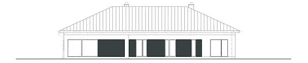 Elewacja tylna domu jednorodzinnego EG-80