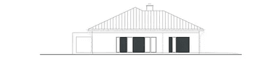 Elewacja lewa domu jednorodzinnego EG-80