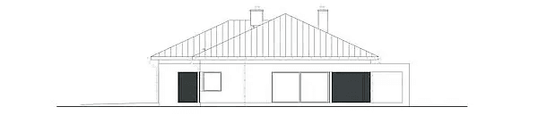 Elewacja prawa domu jednorodzinnego EG-80