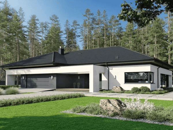 Wizualizacja domu jednorodzinnego EG-80