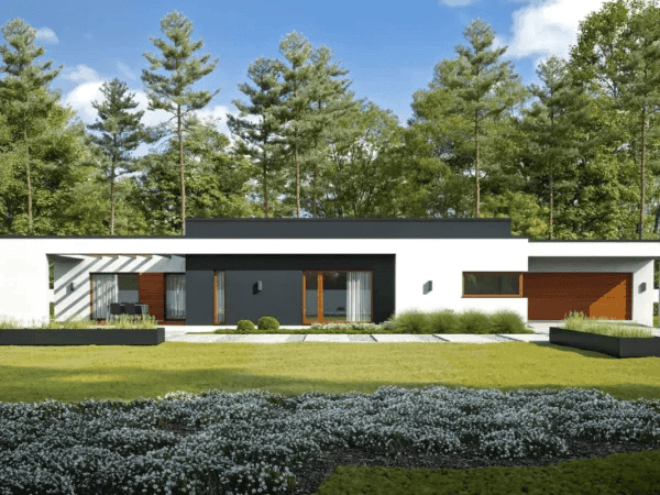 Wizualizacja domu jednorodzinnego EKSPRESYJNY D73