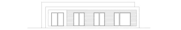 Elewacja tylna domu jednorodzinnego EKSPONOWANY D69