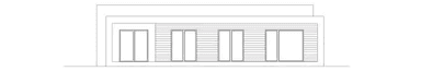Elewacja tylna domu jednorodzinnego EKSPONOWANY D69