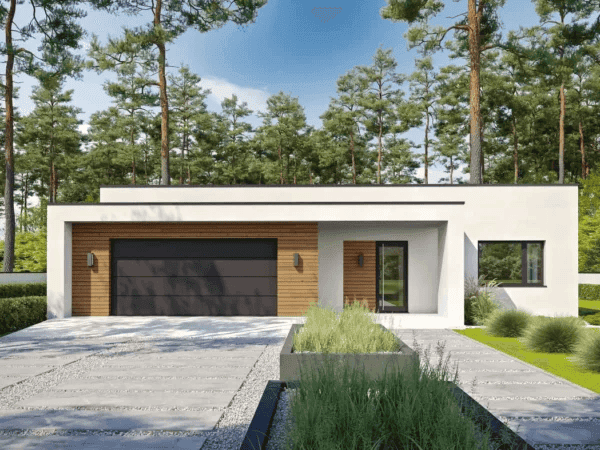 Wizualizacja domu jednorodzinnego EKSPONOWANY D69