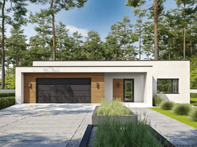 Wizualizacja domu jednorodzinnego EKSPONOWANY D69