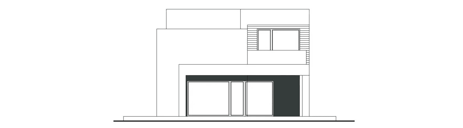 Elewacja tylna domu jednorodzinnego GUSTOWNY D39