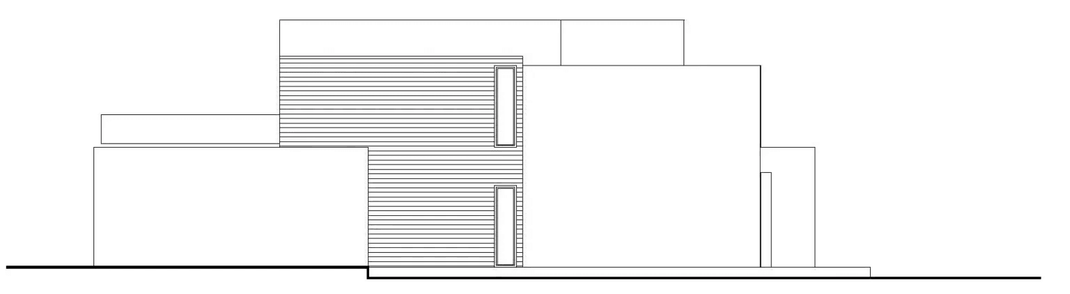 Elewacja lewa domu jednorodzinnego GUSTOWNY D39