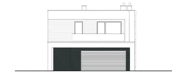 Elewacja frontowa domu jednorodzinnego GUSTOWNY D39 wariant I