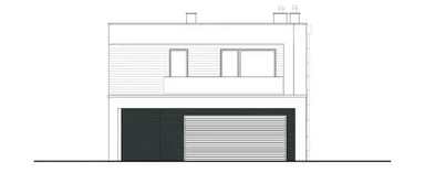 Elewacja frontowa domu jednorodzinnego GUSTOWNY D39 wariant I