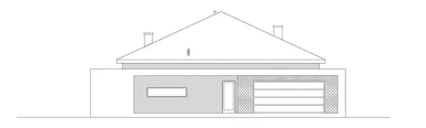 Elewacja frontowa domu jednorodzinnego HARMONIJNY D56
