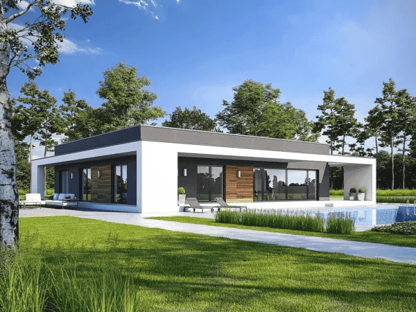 Wizualizacja domu jednorodzinnego HARMONIJNY D56 wariant I