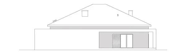 Elewacja prawa domu jednorodzinnego HARMONIJNY D56 wariant II
