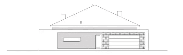 Elewacja frontowa domu jednorodzinnego HARMONIJNY D56 wariant II