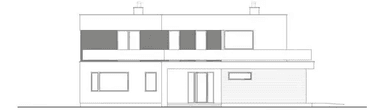 Elewacja frontowa domu jednorodzinnego INTENSYWNY D74