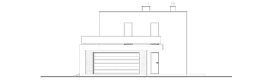 Elewacja prawa domu jednorodzinnego INTENSYWNY D74