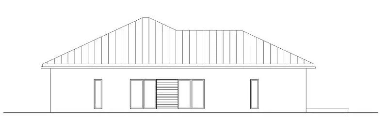 Elewacja lewa domu jednorodzinnego NATURALNY D60