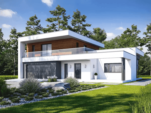 Wizualizacja domu jednorodzinnego NOWATORSKI D57