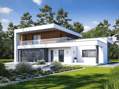 Wizualizacja domu jednorodzinnego NOWATORSKI D57