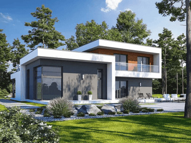 Wizualizacja domu jednorodzinnego NOWATORSKI D57