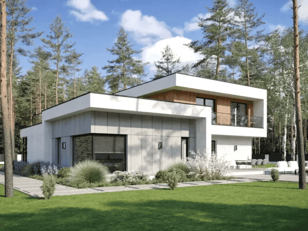 Wizualizacja domu jednorodzinnego HARMONIJNY D57 wariant I