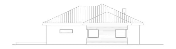 Elewacja prawa domu jednorodzinnego OKREŚLONA D63