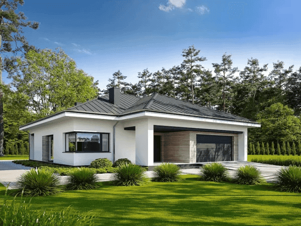 Wizualizacja domu jednorodzinnego OKREŚLONY D63