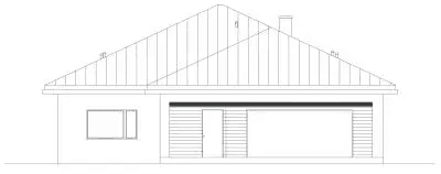 Elewacja frontowa domu jednorodzinnego PEWNY D65