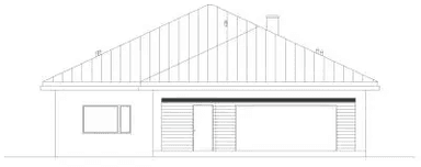 Elewacja frontowa domu jednorodzinnego PEWNY D65