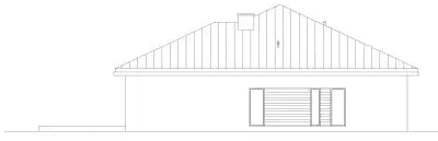 Elewacja prawa domu jednorodzinnego PEWNY D65
