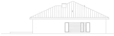 Elewacja prawa domu jednorodzinnego PEWNY D65