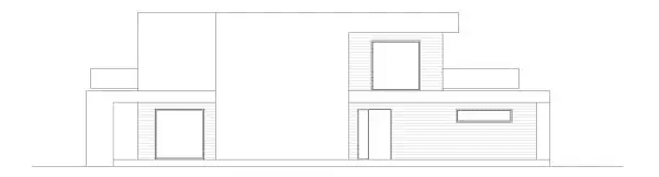 Elewacja lewa domu jednorodzinnego PORYWAJĄCY D67