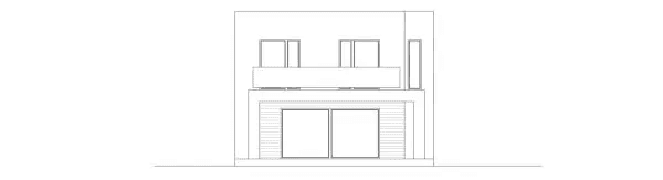 Elewacja tylna domu jednorodzinnego PORYWAJĄCY D76