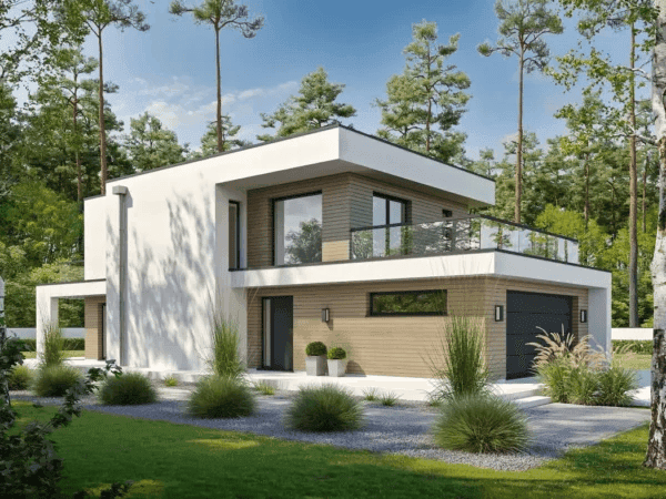 Wizualizacja domu jednorodzinnego PORYWAJĄCY D67
