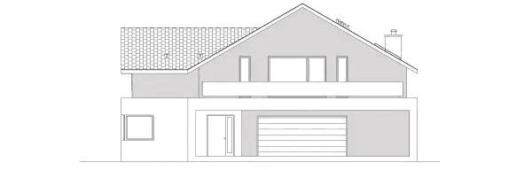 Elewacja frontowa domu jednorodzinnego POSZUKIWANY D68