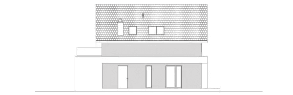 Elewacja prawa domu jednorodzinnego POSZUKIWANY D68
