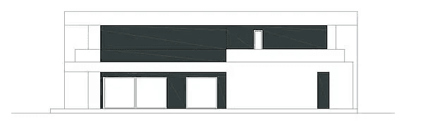 Elewacja lewa domu jednorodzinnego PRECYZYJNY D59