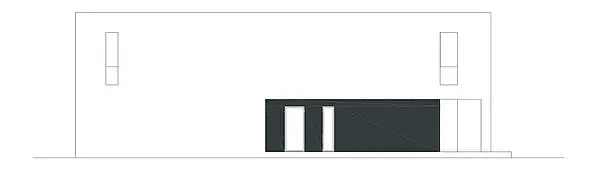 Elewacja prawa domu jednorodzinnego PRECYZYJNY D59