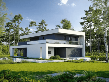 Wizualizacja domu jednorodzinnego PRECEYZYJNY D59