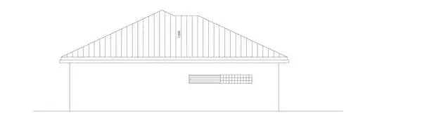 Elewacja lewa domu jednorodzinnego PRZYSTĘPNY D61