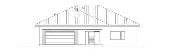 Elewacja frontowa domu jednorodzinnego PRZYSTĘPNY D61