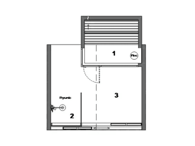 Rzut parteru sauna wolnostojąca Erin