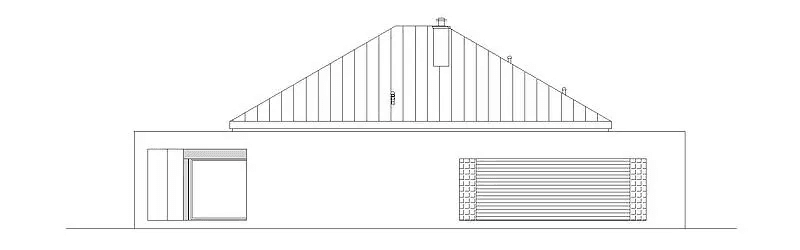 Elewacja prawa domu jednorodzinnego SPOKOJNY D51