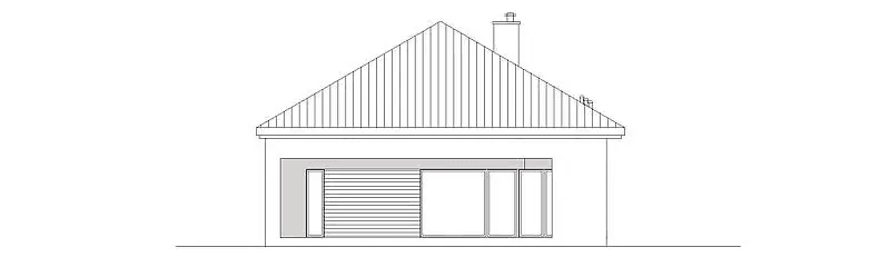 Elewacja tylna domu jednorodzinnego SPOKOJNY D51