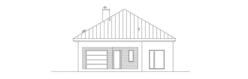 Elewacja frontowa domu jednorodzinnego SPOKOJNY D51