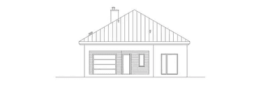 Elewacja frontowa domu jednorodzinnego SPOKOJNY D51