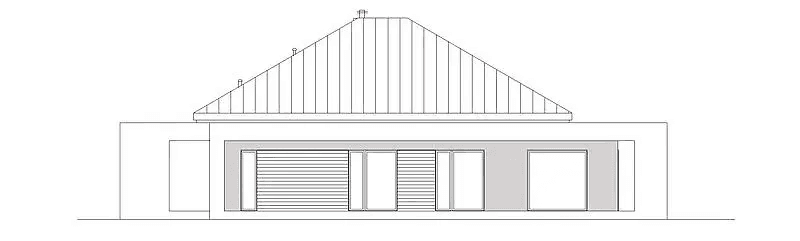 Elewacja lewa domu jednorodzinnego SPOKOJNY D51