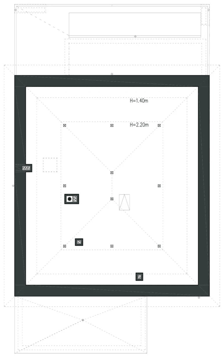 Rzut poddasza domu jednorodzinnego SPOKOJNY D51