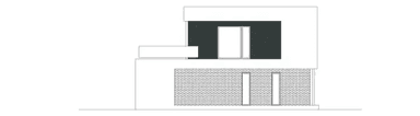 Elewacja prawa domu jednorodzinnego STANOWCZY D70