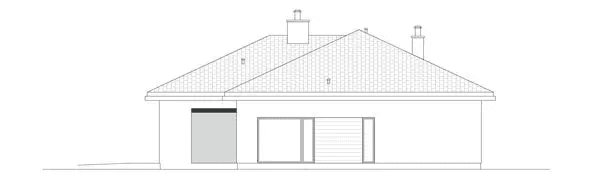 Elewacja prawa domu jednorodzinnego SWOBODNY D76